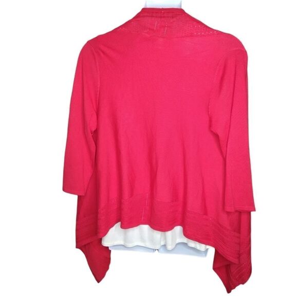 Cable & Gauge Open Cardigan Red XL - Picture 9 of 13